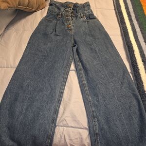 Source Unknown Denim Wide Leg Jeans